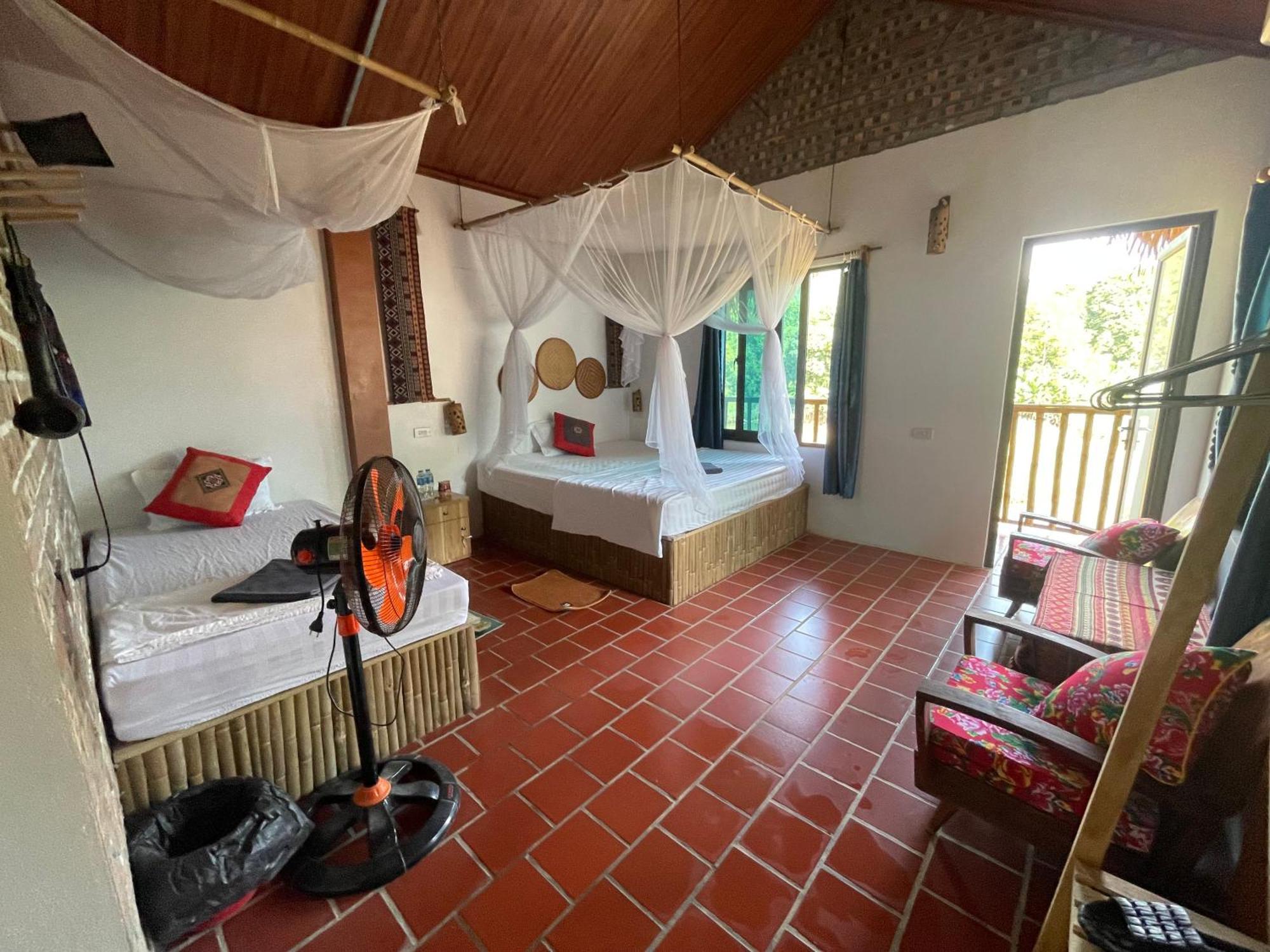 Vu Linh Palm House Homestay - Bungalow Yen Bai Dış mekan fotoğraf