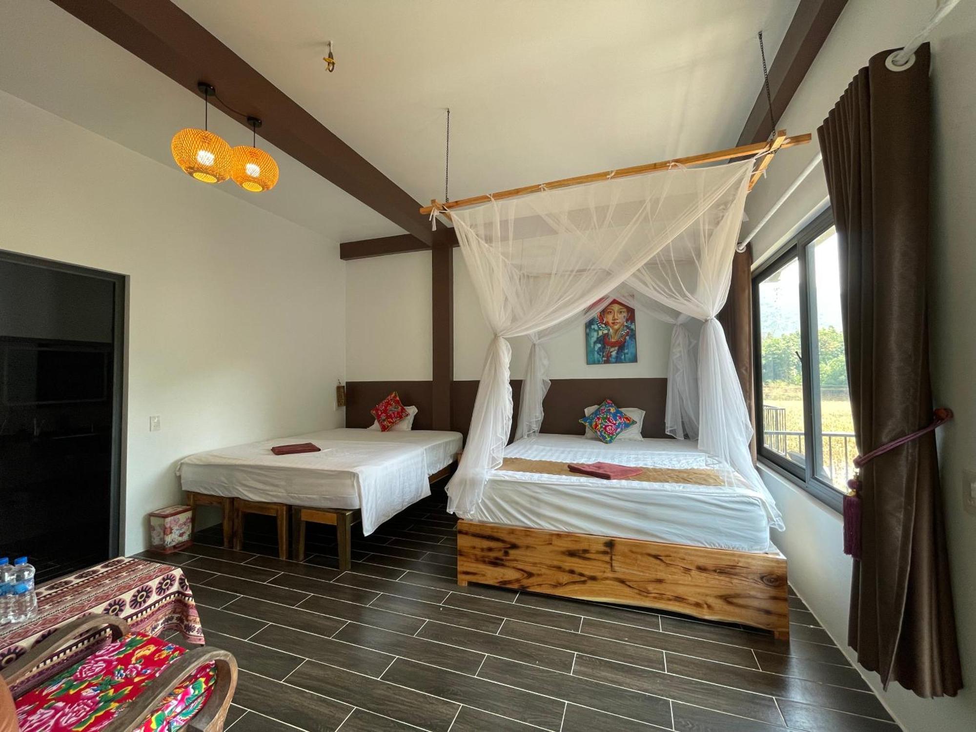 Vu Linh Palm House Homestay - Bungalow Yen Bai Dış mekan fotoğraf
