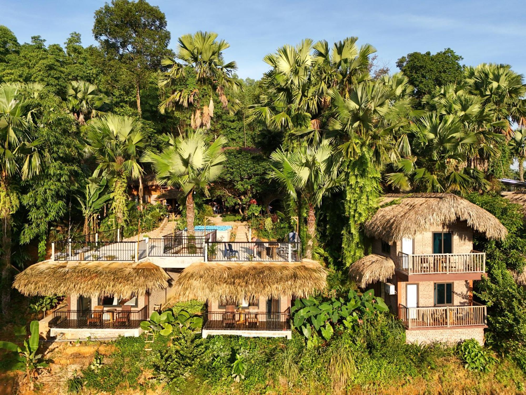 Vu Linh Palm House Homestay - Bungalow Yen Bai Dış mekan fotoğraf